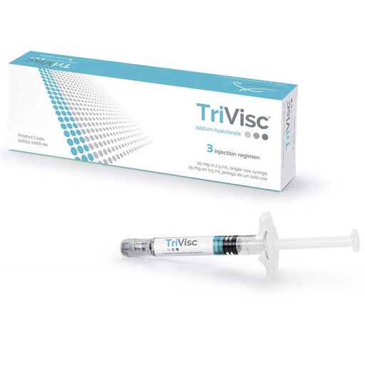 TriVisc 3-Injection Hyaluronic Acid 25 mg/2.5 mL Syringe for Osteoarthritis Knee Pain (RX)