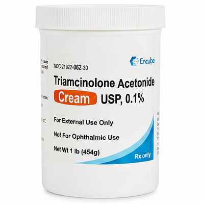 Triamcinolone Acetonide Cream 0.1% Jar 454 grams by Encube