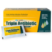 Triple Antibiotic Ointment Packets 0.9g 144/Box for effective infection prevention and wound healing.