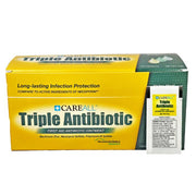 Triple Antibiotic Ointment Packets 0.9g 144/Box for effective infection prevention and wound healing.