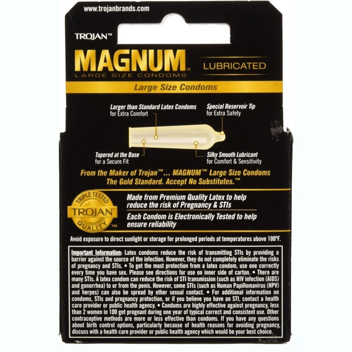 are magnum condoms lubricated Magnum™ Original Large Size Condoms | Lubricated Condoms main image 0