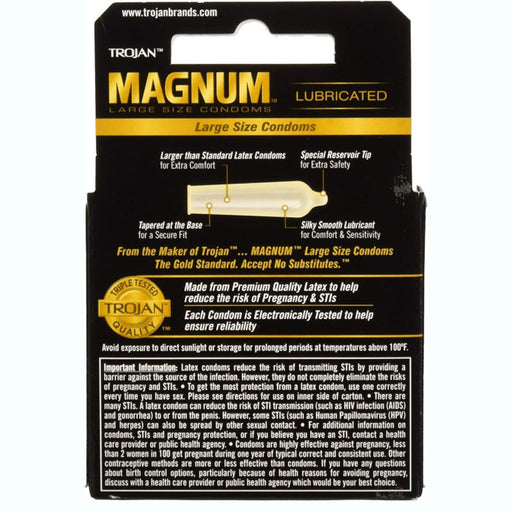 Directions for Trojan Magnum Condoms Large Size