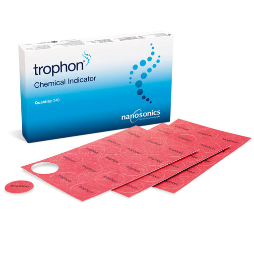 Trophon Chemical Indicators, Red to Yellow, Sonically Activated Hydrogen Peroxide