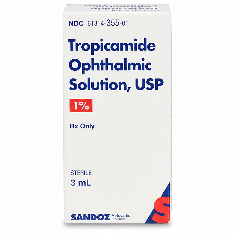 Tropicamide Ophthalmic Solution 1% Eye Drops 3 mL by Sandoz