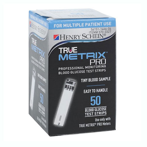 True Metrix Pro Blood Glucose Test Strips by Henry Schein 50 Count