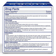 Tucks Medicated Cooling Pads drug facts: Provides soothing relief for hemorrhoid symptoms, irritation, burning, and itching.