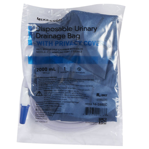 Package Urinary Drainage Bag with Privacy Cover by McKesson