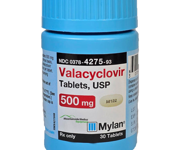 Valacyclovir Tablets 500 mg - Antiviral Medication - Mylan — Mountainside  Medical
