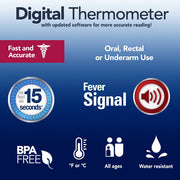 Vicks Digital Thermometer with Fever Alert Features and Benefits