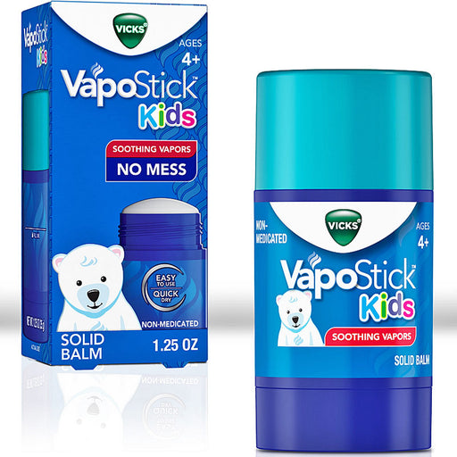 Vicks VapoStick for Kids 4+ No Mess Solid Balm Roll-on 1.25 oz