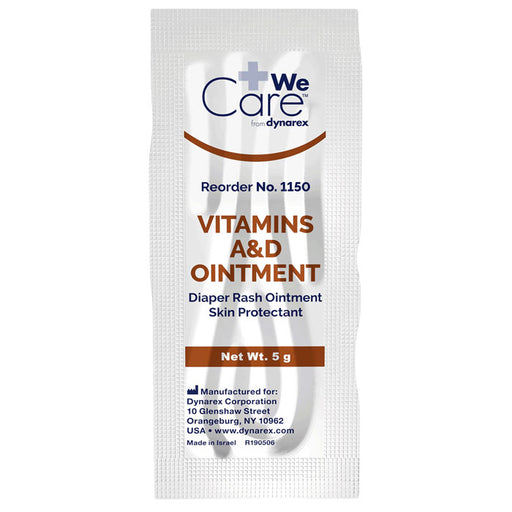 Vitamin A and D Ointment Packets 5 gram: Skin protectant, supports healing, soothing chapped skin, ideal for first aid kits.