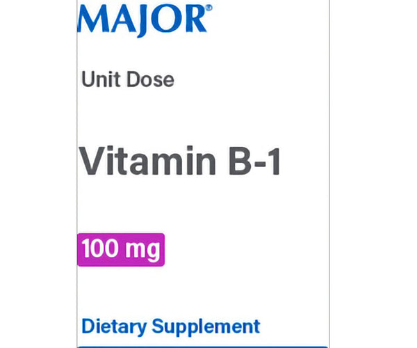 Vitamin B1 Thiamine 100 mg Strength Tablets, Unit Dose Box ...