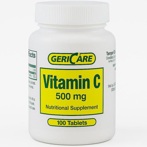 Vitamin C 500 mg Supplement Ascorbic Acid by Geri-Care
