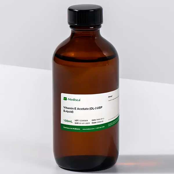 Vitamin E Acetate (DL) USP Liquid For Compounding (API) (Rx), 500 ml Vitamin E Acetate (DL) USP Liquid For Compounding (API) (Rx), 500 ml