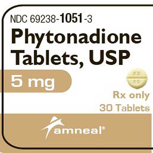 Phytonadione (Vitamin K) 5 mg Tablets 30 Count — Mountainside Medical