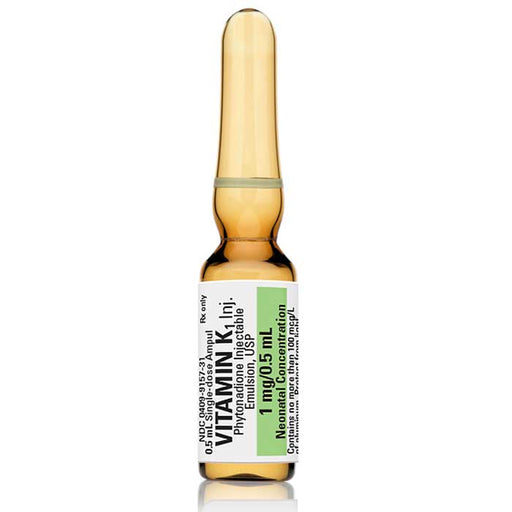 Vitamin K1 Injection (Phytonadione Injectable Emulsion)  1 mg/0.5 mL Neonatal 