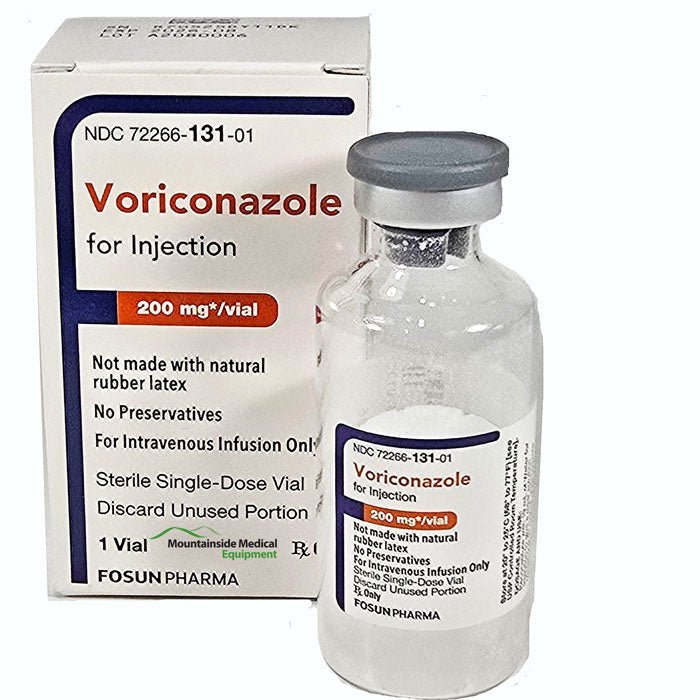 Voriconazole Injection 200 mg Powder Vial, used for treating severe fungal infections and supporting immune health in a sterile glass vial.