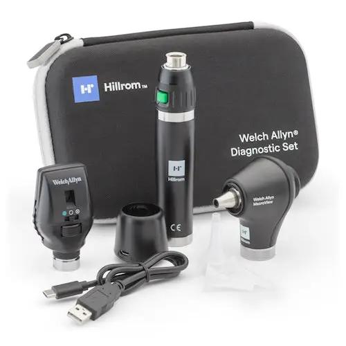 Welch Allyn 3.5V Diagnostic Set with Coaxial LED Ophthalmoscope, MacroView LED Otoscope,