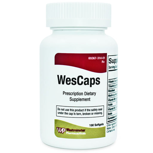 Wescaps Prescription Multivitamin Dietary Supplement 100 Softgels Default Title