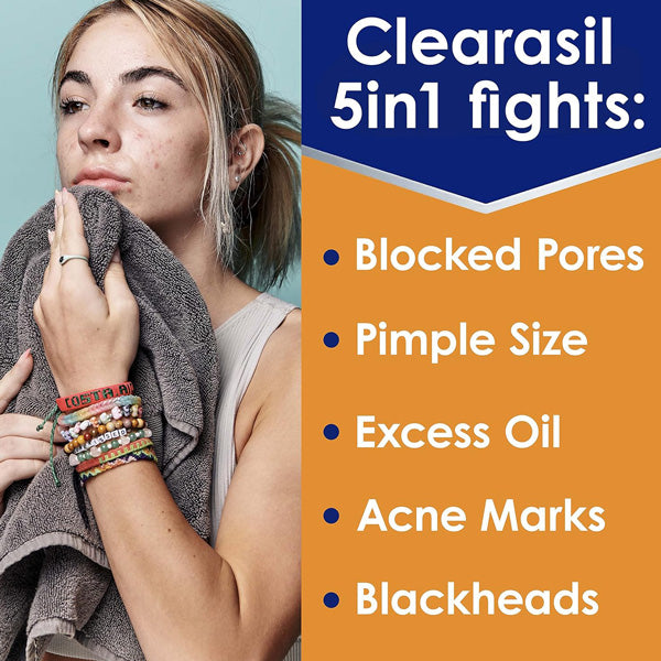 What Clearasil Stubborn Acne Control 5-in-1 does