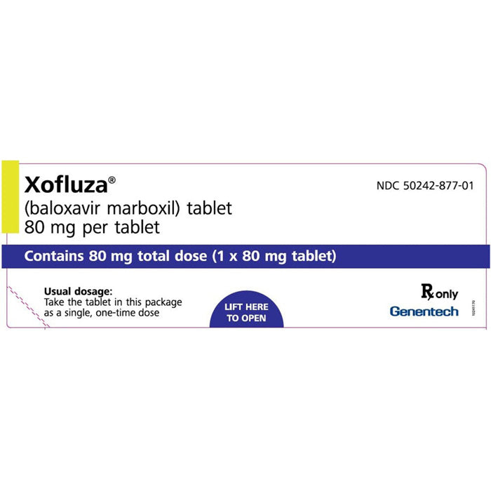 Xofluza Influenza Medicine (Baloxavir Marboxil) 80 mg Per Tablet