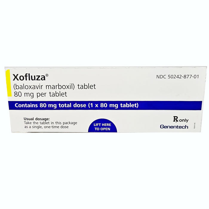 Xofluza Influenza Medicine(Baloxavir Marboxil 80 mg Per Tablets by Genentech