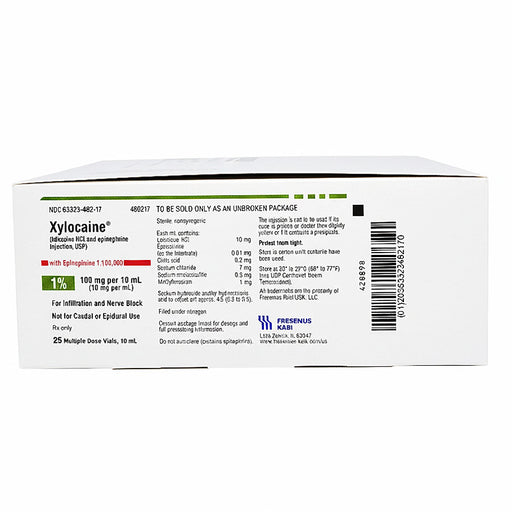Xylocaine Lidocaine 1% with Epinephrine Injection 1% Multiple Dose Vial 10 mL