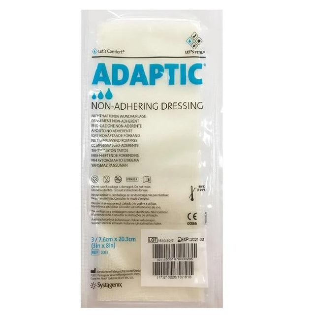 Oil Emulsion Impregnated Adaptic Non-Adhering Dressings 3 inch x 8 inc