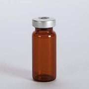 Empty Glass Vial, Sterile, Amber, 25 pack for secure medicine storage, healthcare and lab safety.
