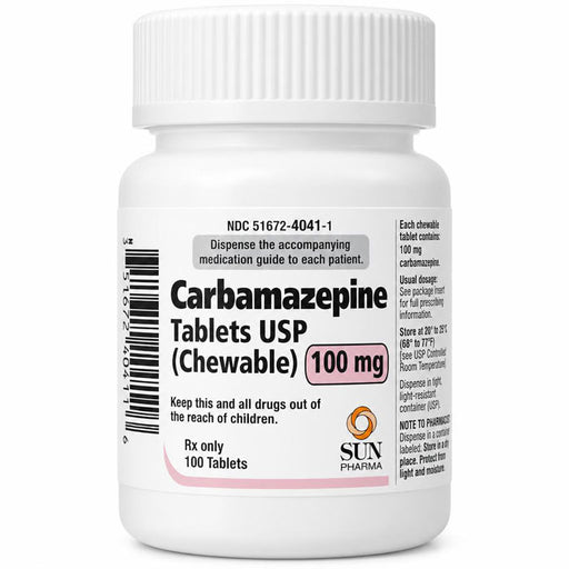 Carbamazepine 100mg Chewable Tablets 100 Count