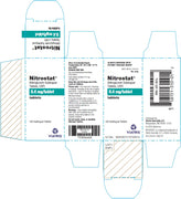 Box Packaging for Nitrostat Sublingual Tablets 0.4 mg Nitroglycerin Tablets