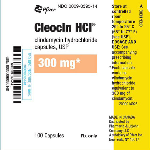 Cleocin Clindamycin hydrochloride 300 mg Capsules by Pfizer