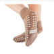 Non-Slip Tredded Hospital Fall Prevention Socks, 360 Print Tan