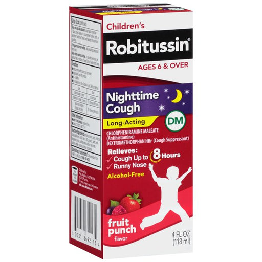 Buy Glaxo Smith Kline Robitussin Children's Nighttime Cough DM Long-Acting Fruit Punch 4 oz.  online at Mountainside Medical Equipment