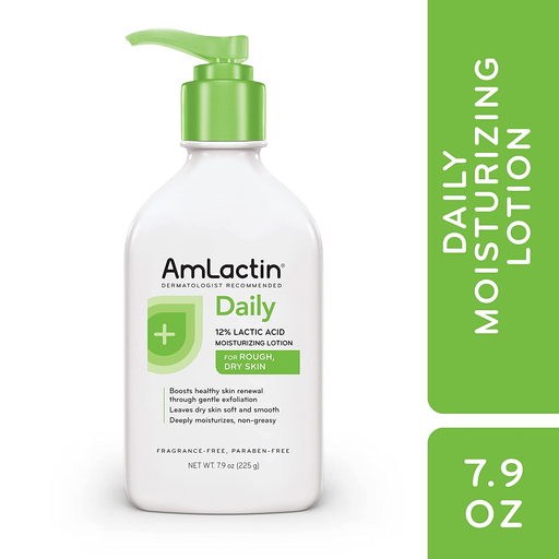 Dry Skin Treatment | AmLactin Daily Moisturizing Body Lotion wuth 12% Lactic Acid, 7.9 oz