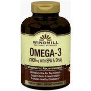 Buy Windmill Marketing Windmill Omega 3 EPA & DHA Fish Oil, 1000 MG, 180 count  online at Mountainside Medical Equipment