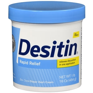 Buy Johnson and Johnson Consumer Inc Desitin Rapid Relief Cream Large Jar 16 oz  online at Mountainside Medical Equipment