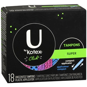 Click Compact Tampons Super Absorbency 18/box — Mountainside Medical  Equipment
