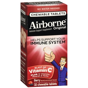 Immune System Support, | Airborne Original Berry Immune Support Chewable Tablets