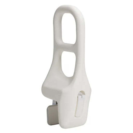 Plastic tub safety rail for secure bath access, featuring ergonomic design and non-slip grip for health safety.