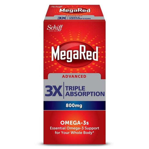 Heart Health Supplement | MegaRed Advanced Triple Absorption Omega-3s Gelcaps 40/Bottle