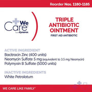 Triple Antibiotic Ointment 1 oz Tube for wound care; essential first aid antimicrobial health solution.