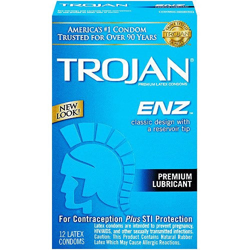 Trojan Enz Spermicidal Lubricant Condoms 12ct. Mountainside Medical Trojan Enz Spermicidal Lubricant Condoms 12ct. Mountainside Medical