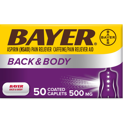 Buy Bayer Healthcare Bayer Back and Body Aspirin 500mg Extra Strength Pain Reliever 50 Caplets  online at Mountainside Medical Equipment
