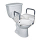 Contoured Locking Raised Toilet Seat with Tool-Free Removable Arms