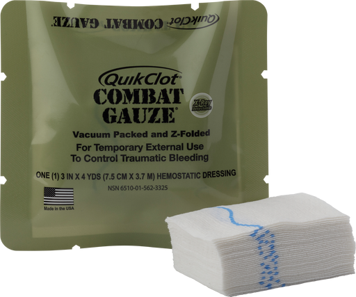 Buy Teleflex QuikClot Combat Gauze 3" X 4 Yd with Kaolin  online at Mountainside Medical Equipment