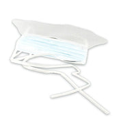 Surgical Face Mask with Ties & Plastic Shield Blue, 50/box for superior health and face protection.