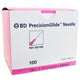 BD Hypodermic Needles, All  Gauge Sizes, Sterile 100/Box