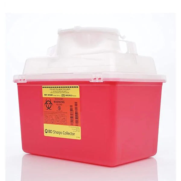BD 14 Quart Red Sharps Container with Vertical Entry — Mountainside ...