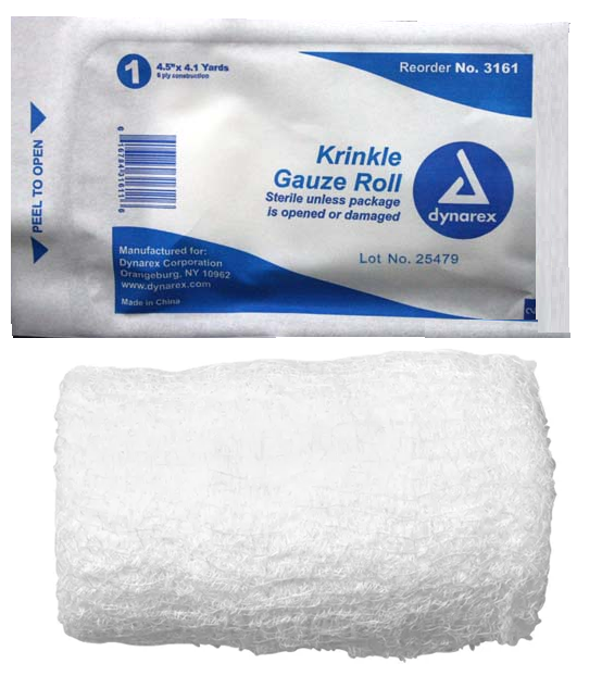 Dynarex Krinkle Gauze Roll-Sterile Dynarex Krinkle Gauze Roll-Sterile